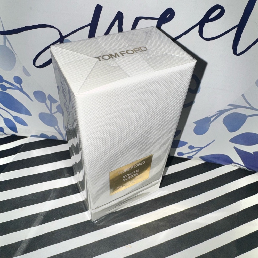 Factory Sealed NIB NWT Authentic & Fresh Tom Ford Large WHITE SUEDE